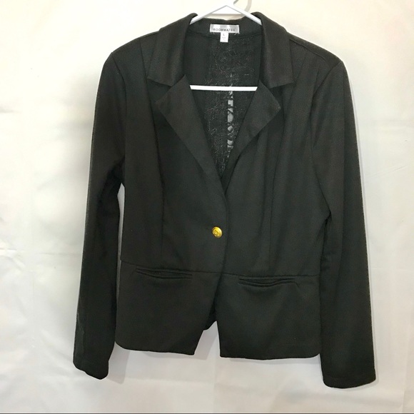 Roommates Black Jacket Lace Back Size Large - Picture 1 of 7